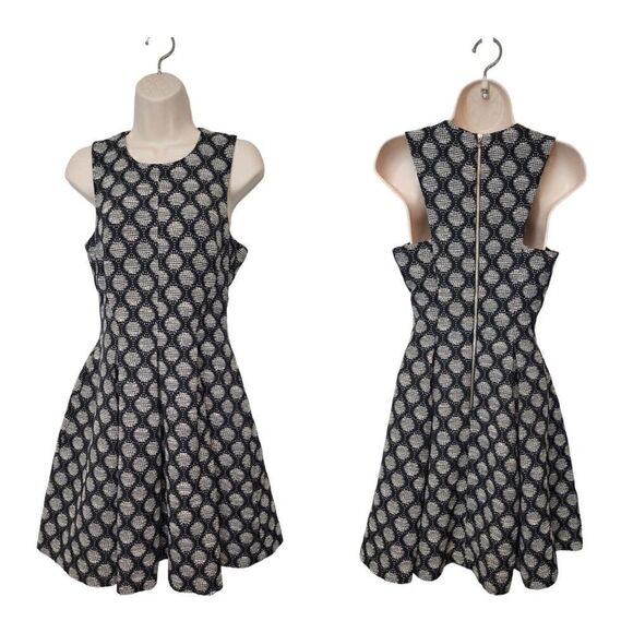 Women's Multicolor Black Sleeveless Dress W/Pockets By H&M Size US 8 - Picture 1 of 11